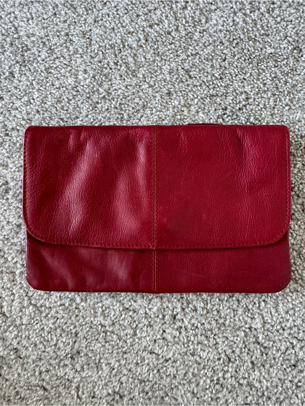 latico Red Leather Crossbody Envelope Bag